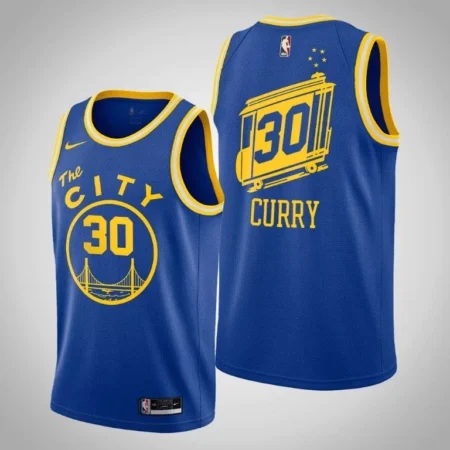 Regata NBA Swingman Golden State Warriors Hardwood 20-21 Azul Curry #30