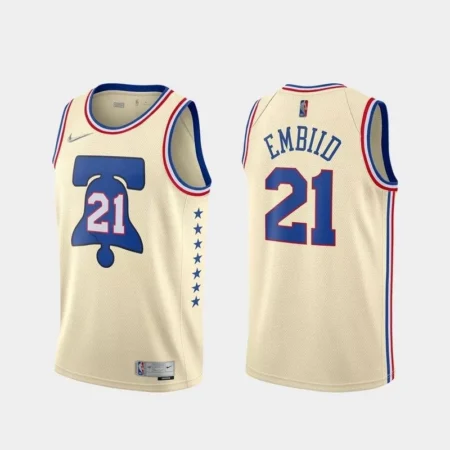 Regata NBA Swingman Philadelphia 76ers 20-21 Bege Embiid #2