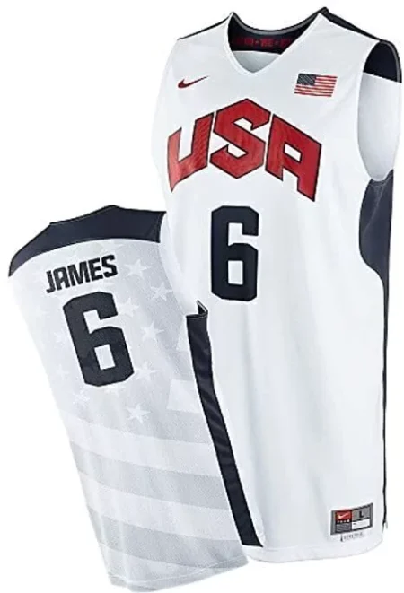 Regata NBA Dream Team USA Olimpíadas 2012 Branca James #6