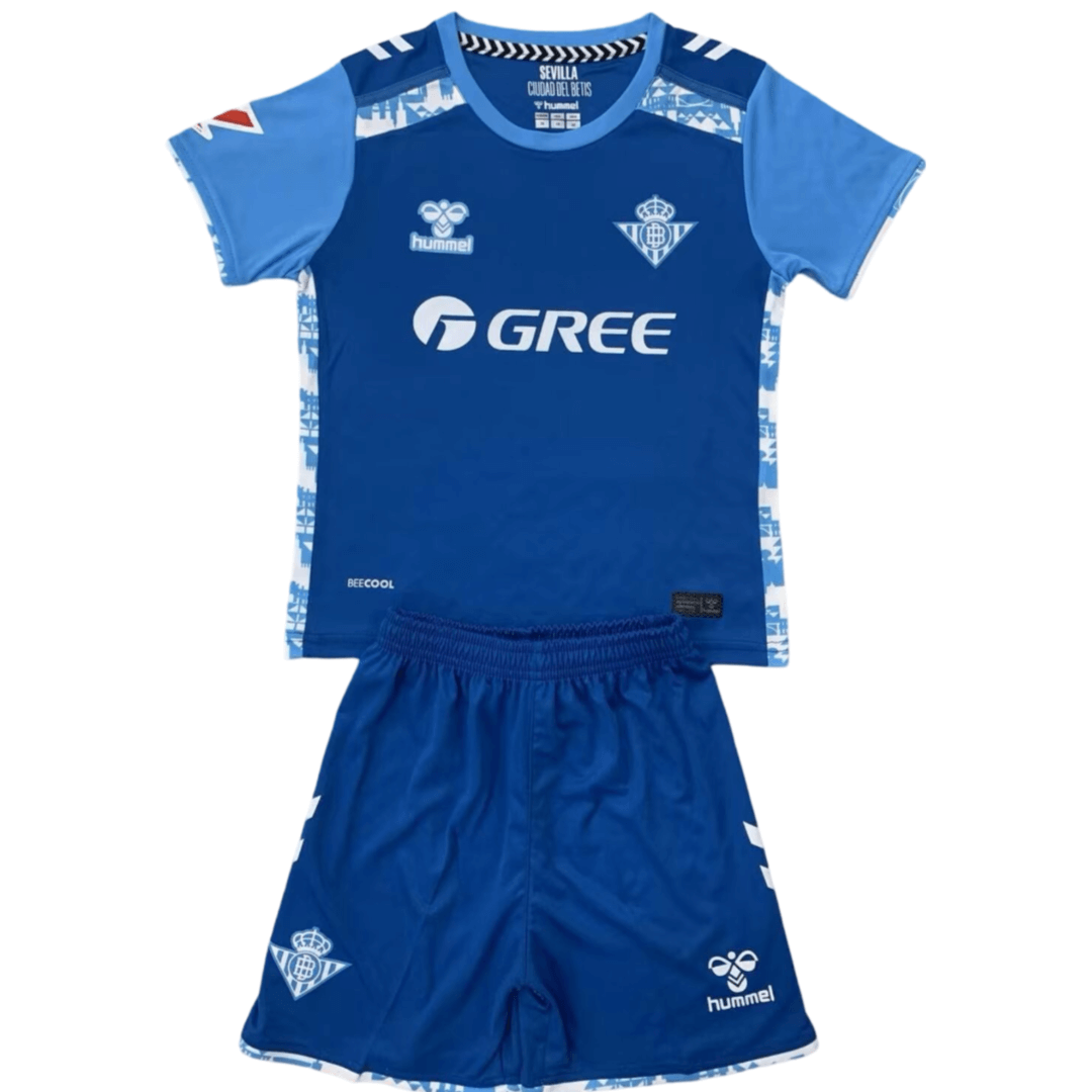 Kit Infantil Real Bétis Azul III Third 2024/25 Unissex Kit Infantil Real Bétis Azul III Third 2024/25 Unissex