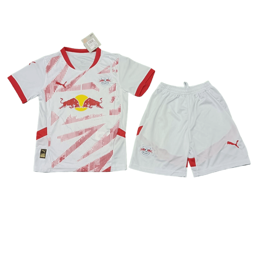 Kit Infantil RB Leipzig Branca I Home 2024/25 Unissex Kit Infantil RB Leipzig Branca I Home 2024/25 Unissex