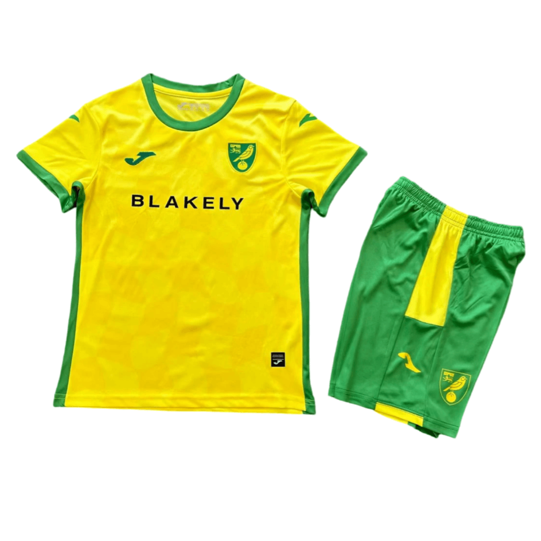 Kit Infantil Titular Norwich City Amarela I 2024/25 Unissex Kit Infantil Titular Norwich City Amarela I 2024/25 Unissex