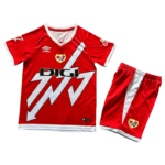 Kit Infantil Rayo Vallecano Away Vermelha II 2024/25 Unissex