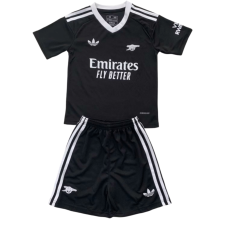 Kit Infantil Arsenal Preta Goleiro Originals 2024/25 Unissex