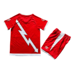 Kit Infantil Rayo Vallecano Away Vermelha II 2024/25 Unissex