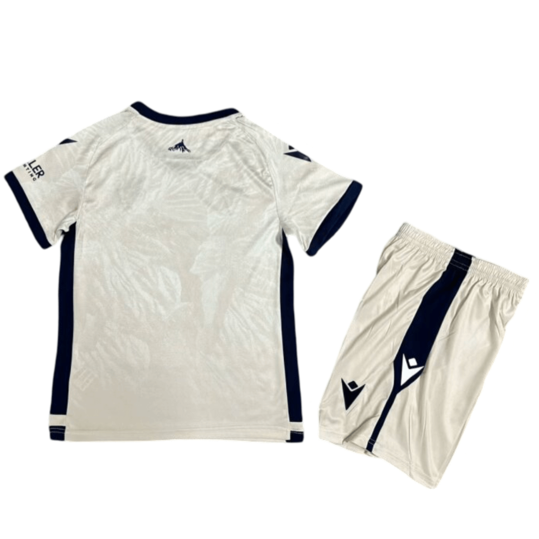 Kit Infantil Osasuna Bege/Branca Away II 2024/25 Unissex Kit Infantil Osasuna Bege/Branca Away II 2024/25 Unissex