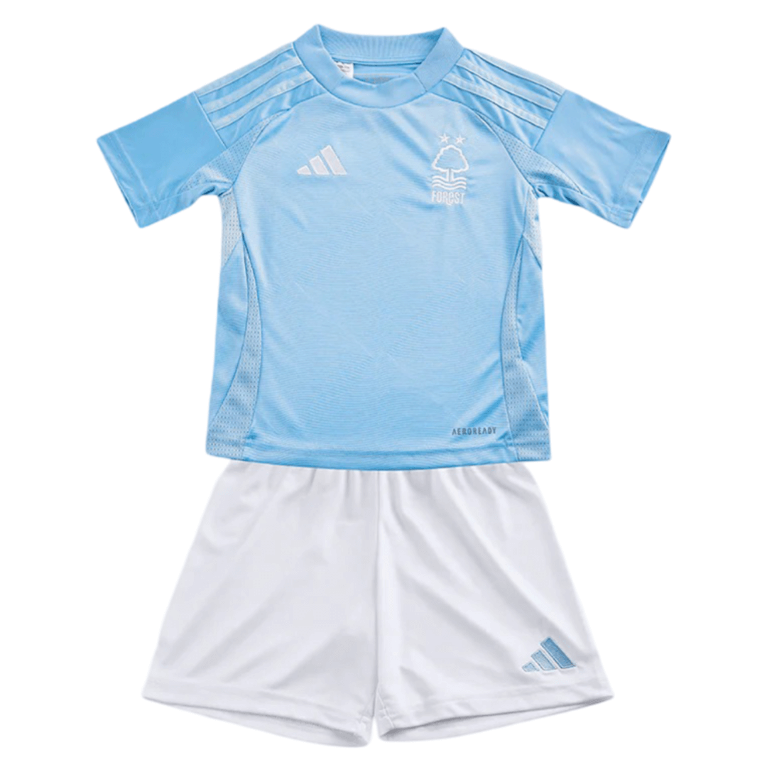 Kit Infantil Nottingham Forest Azul Third III 2024/25 Unissex Kit Infantil Nottingham Forest Azul Third III 2024/25 Unissex