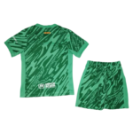 Kit Infantil Barcelona Verde Goleiro 2024/25 Unissex