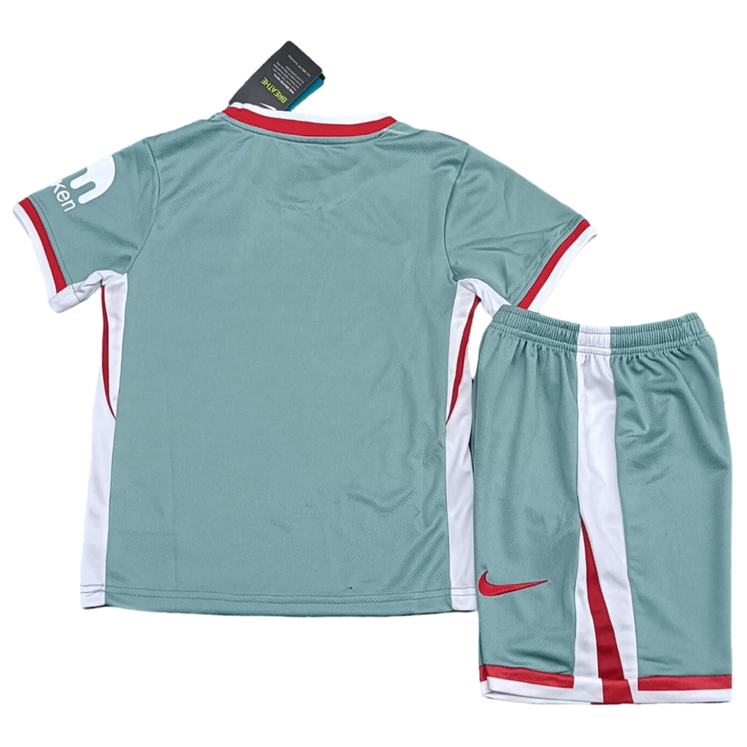 Kit Infantil Atlético de Madrid Away Verde II 2024/25 Unissex Kit Infantil Atlético de Madrid Away Verde II 2024/25 Unissex