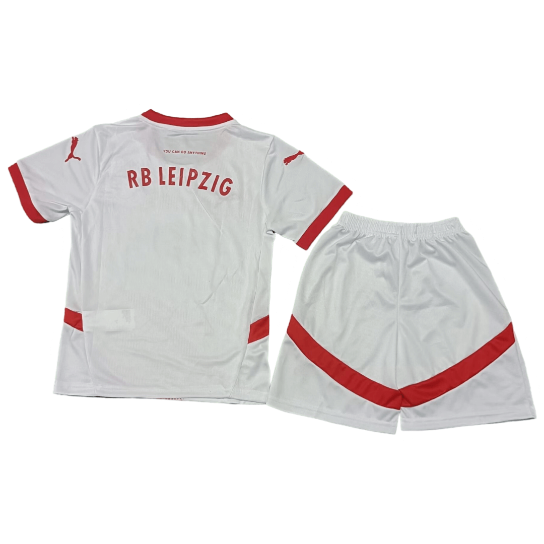 Kit Infantil RB Leipzig Branca I Home 2024/25 Unissex Kit Infantil RB Leipzig Branca I Home 2024/25 Unissex