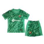 Kit Infantil Barcelona Verde Goleiro 2024/25 Unissex