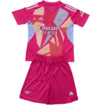 Kit Infantil Arsenal Rosa Goleiro 2024/25 Unissex