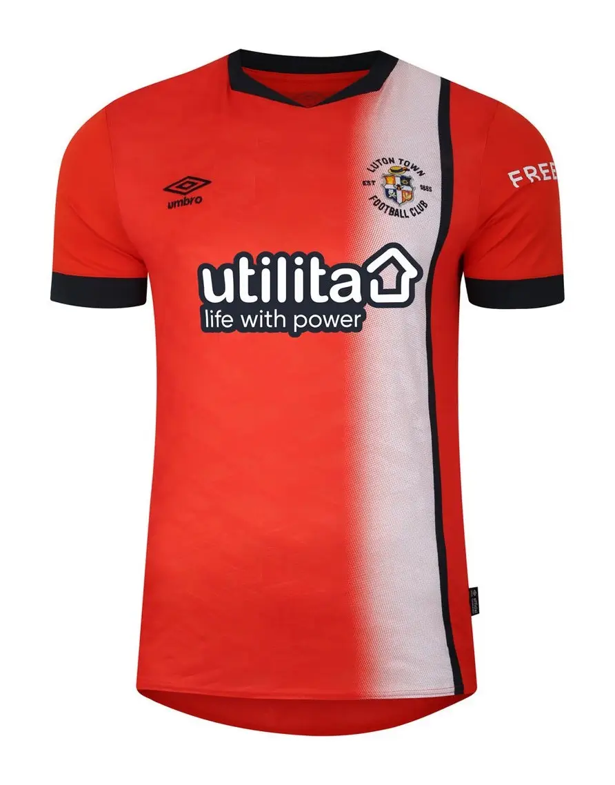 Camisa-Titular-Luton-Town-Laranja-i-2024-25-Masculina Camisa Luton Town Home Laranja 2024/25 Masculina