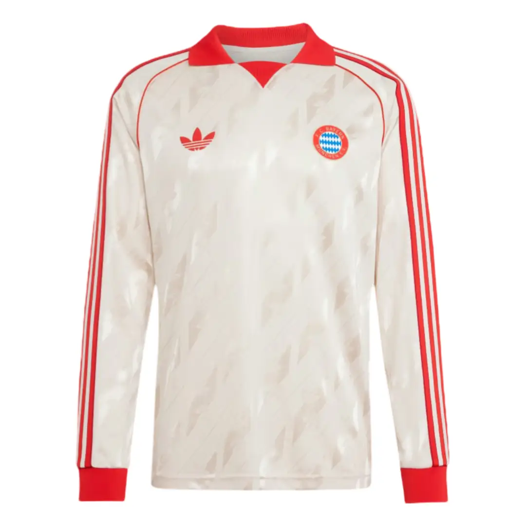 Camisa_FC_Bayern_Bege_IS6507_adidas_originals_manga_longa_2024_25 Camisa Bayern Munchen Bege Adidas Originals LFSTLR 2024/25 Manga Longa