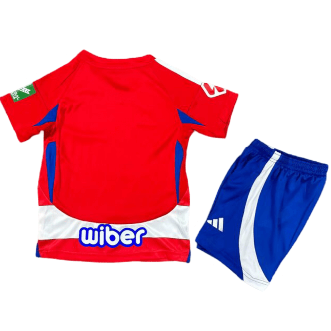 Kit Infantil Titular do Granada Cf Vermelha I 2024/25 Unissex Kit Infantil Titular do Granada Cf Vermelha I 2024/25 Unissex