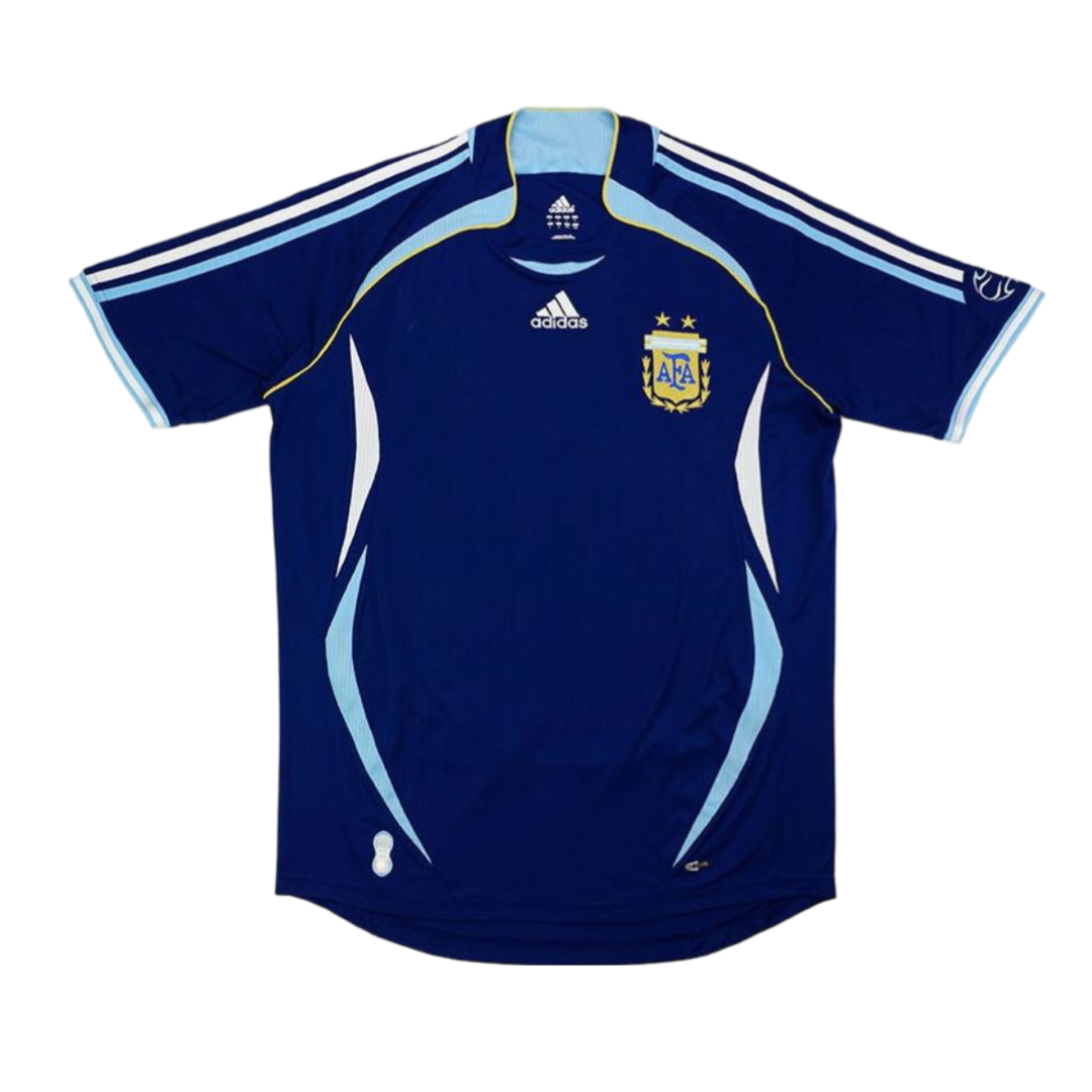 camisa-argentina-away-azul-escura-ii-2006-copa Camisa da Argentina Azul Escura Away 2006 Masculina