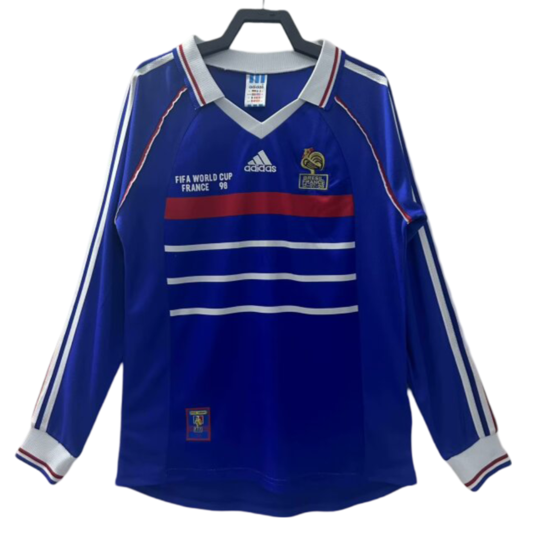 camisa-franca-azul-manga-longa-2006-masculina Camisa da França Azul Manga Longa 2006 Away II