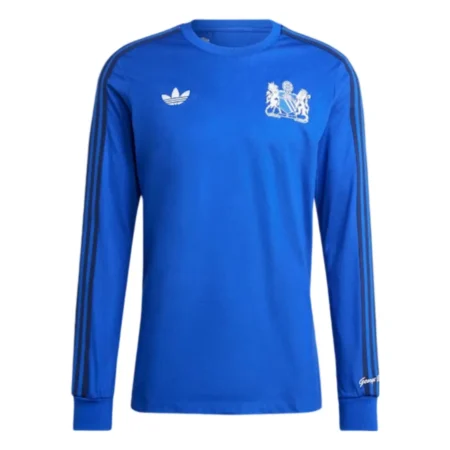 Camisa Manchester United George Best #7 Azul Originals 2024/25 Manga Longa