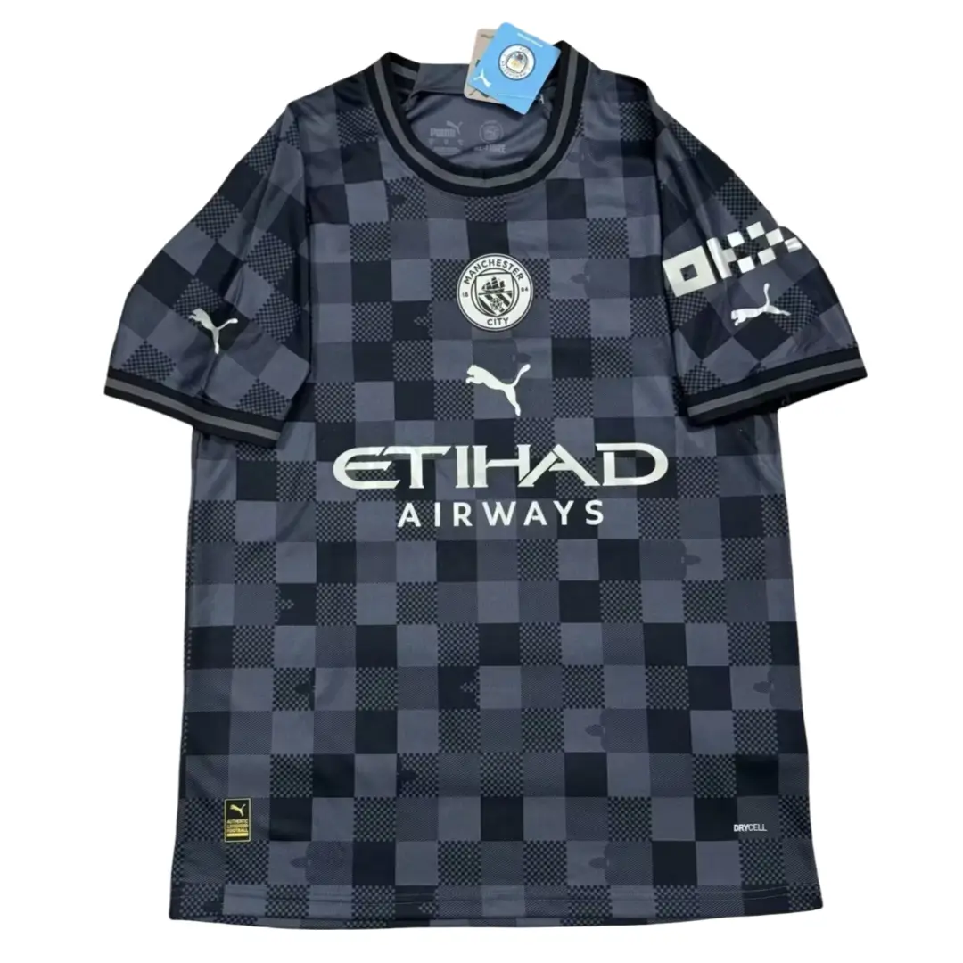 camisa-manchester-city-especial-aniversario-azul-preta-2024-25-masculina Camisa Manchester City Azul Escura Aniversário 2024/25 Masculina