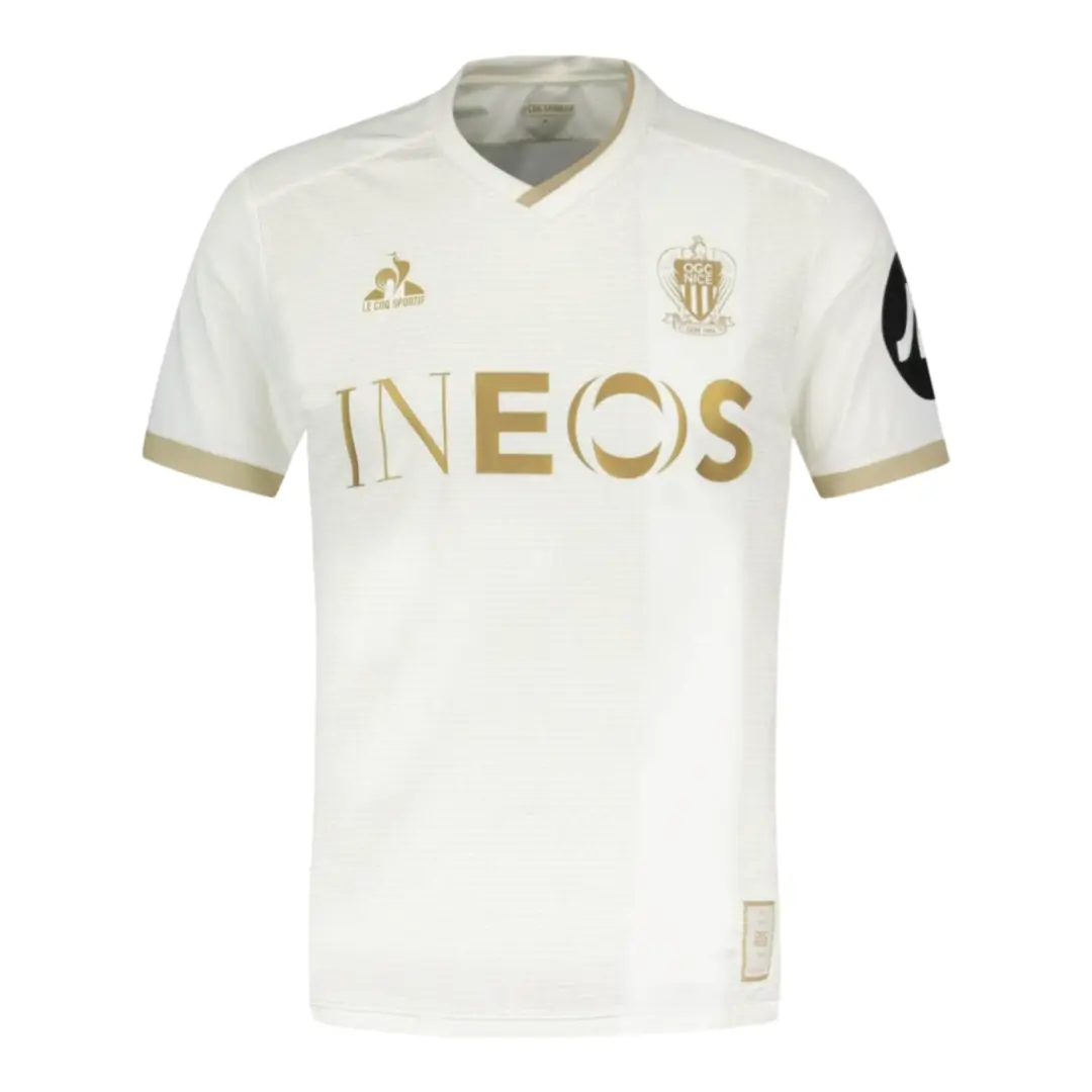 camisa-ogc-nice-branca-away-ii-2024-25-masculina Camisa do OGC Nice Branca Away II 2024/25 Masculina