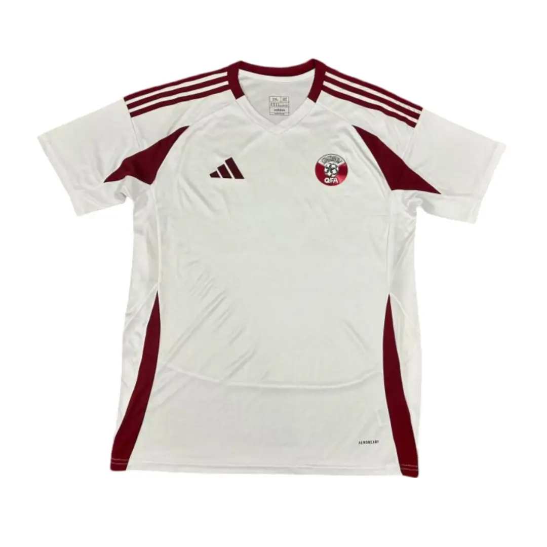camisa-reserva-selecao-do-qatar-branca-ii-2024-25-masculina Camisa da Seleção do Qatar Branca II Away 2024/25 Masculina