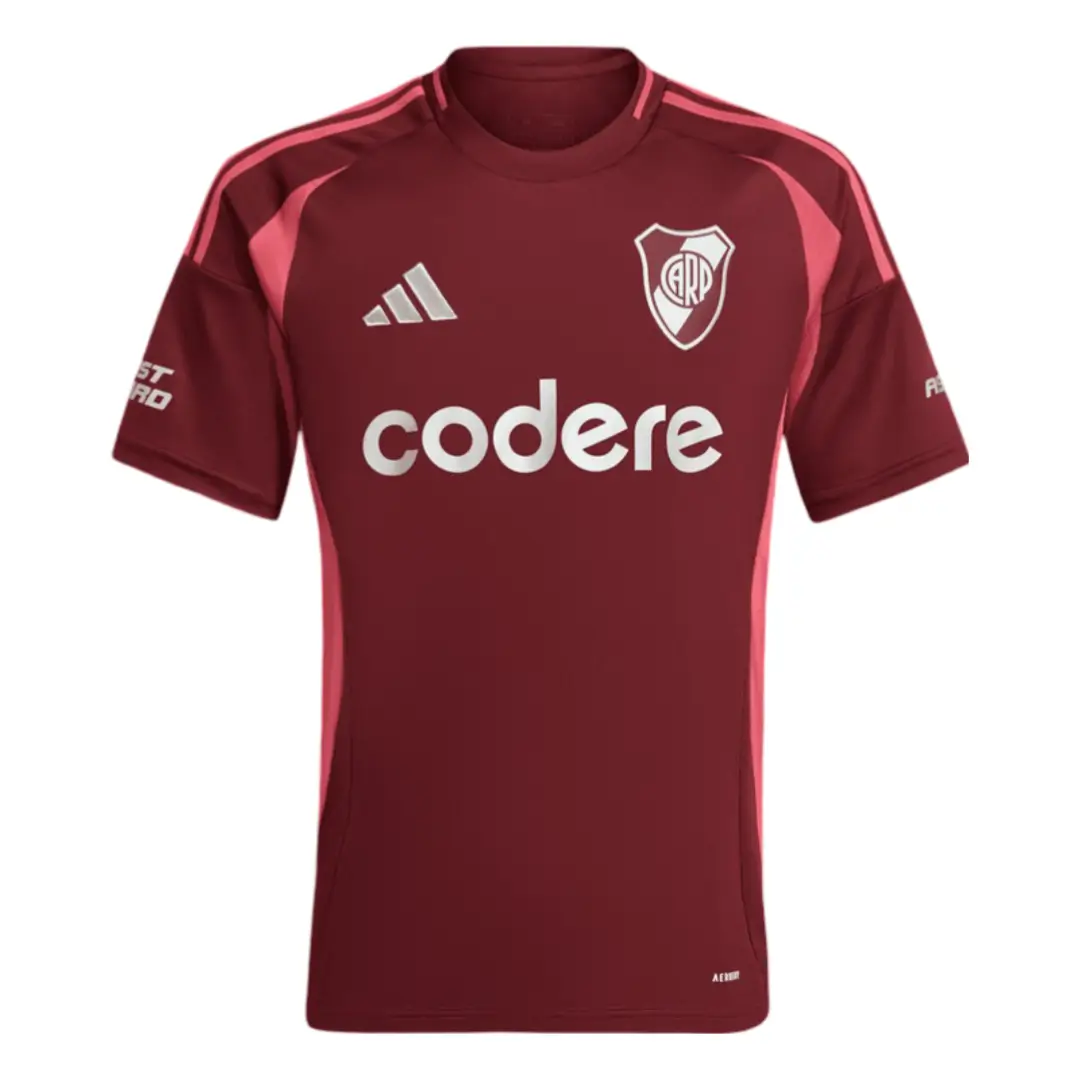 camisa-river-plate-vermelha-away-ii-2024-25-masculina Camisa do River Plate Vermelha Away II 2024/25 Masculina