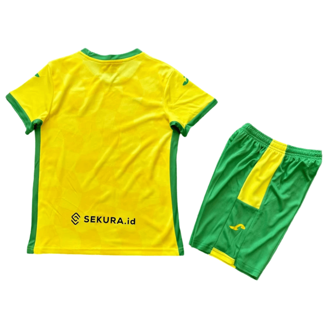 Kit Infantil Titular Norwich City Amarela I 2024/25 Unissex Kit Infantil Titular Norwich City Amarela I 2024/25 Unissex