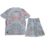 Kit Infantil Manchester City Bege Goleiro 2024/25 Unissex