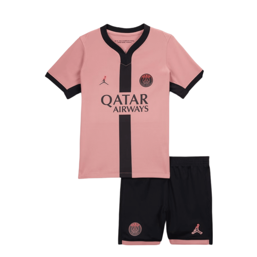 kit-infantil-psg-rosa-third-iii-2024-25-unissex Kit Infantil PSG Rosa Third III 2024/25 Unissex