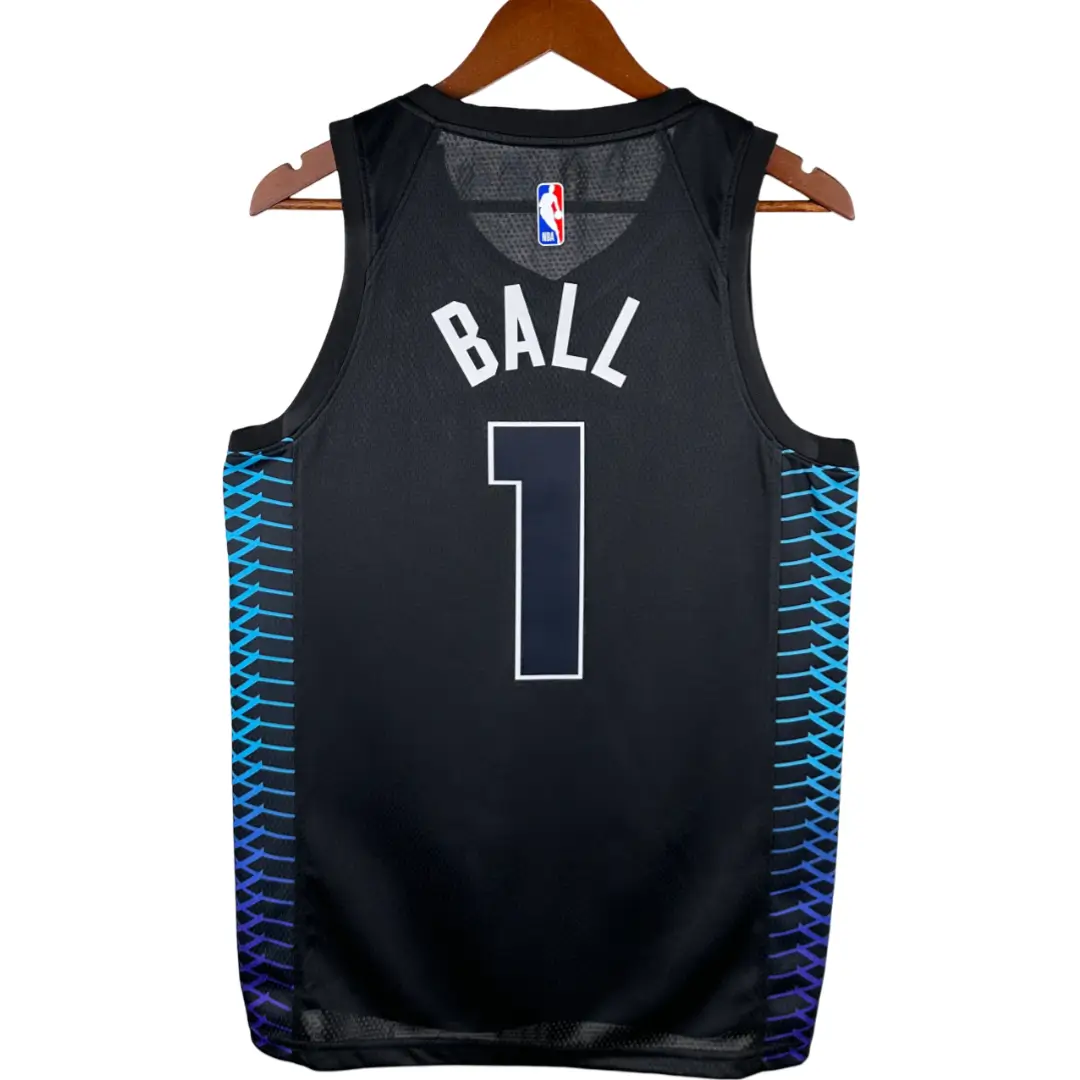 regata-nba-city-swingman-charlotte-hornets-preta-ball-1- Regata NBA City Swingman Charlotte Hornets Preta Ball #1