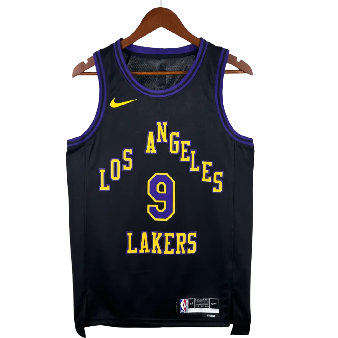 regata-nba-city-swingman-los-angeles-lakers-preta-23-24-james-jr-9- Regata NBA City Swingman Los Angeles Lakers Preta 23-24 James Jr. #9