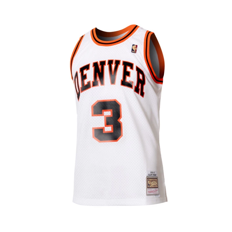 regata-nba-mitchell-ness-denver-nuggets-branca-2006-07-iverson-3- Regata NBA Mitchell & Ness Denver Nuggets Branca 2006-07 Iverson #3