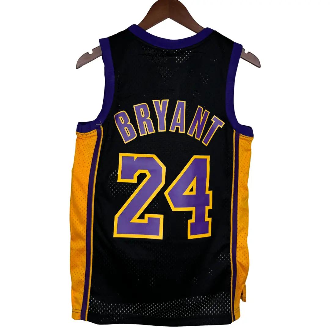 regata-nba-mitchell-ness-los-angeles-lakers-preta-2009-10-bryant-24- Regata NBA Mitchell & Ness Los Angeles Lakers Preta 2009-10 Bryant #24