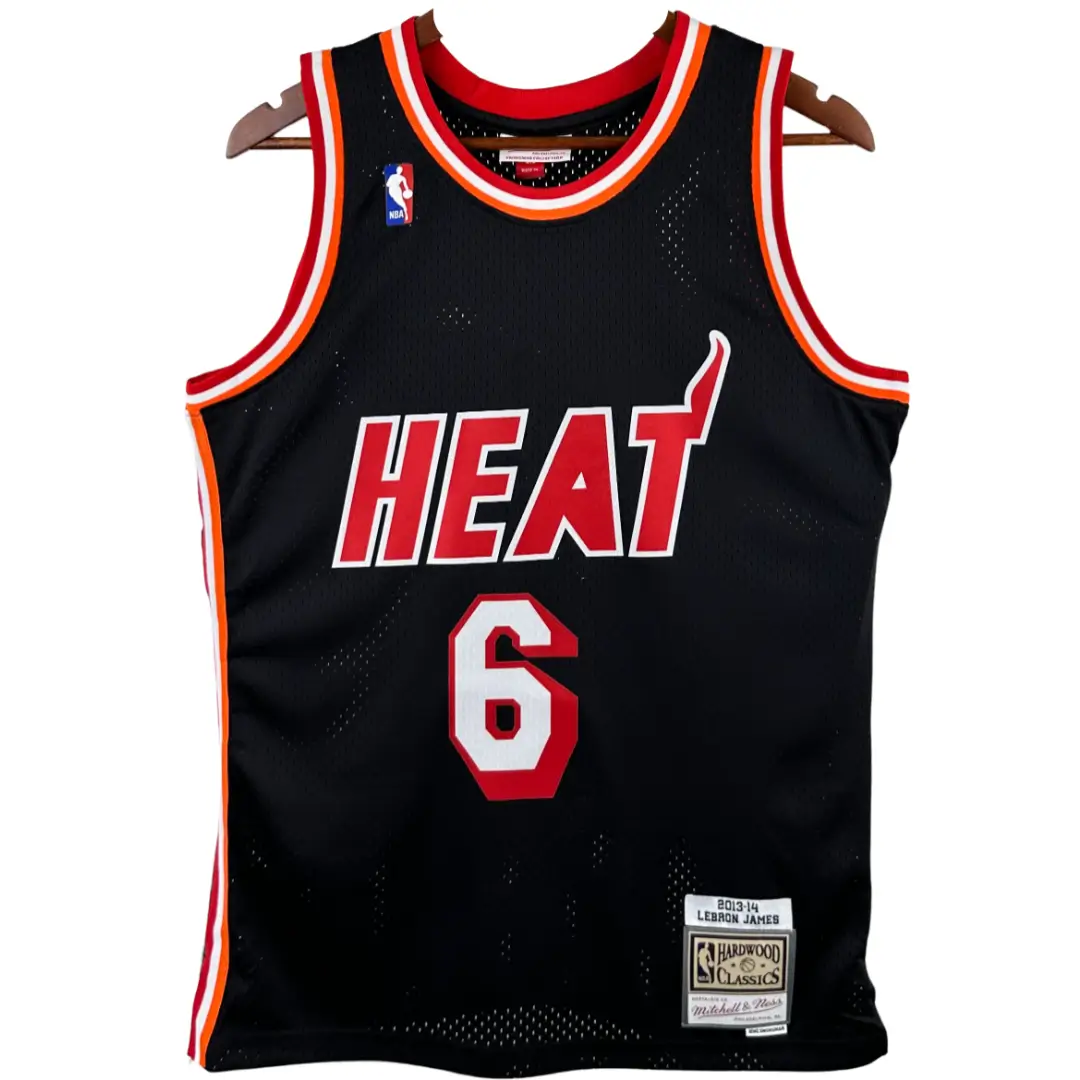 regata-nba-mitchell-ness-miami-heat-preta-2013-lebron-james-6 Regata NBA Mitchell & Ness Miami Heat Preta 2013 LeBron James #6
