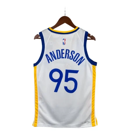 Regata NBA Swingman Association Golden State Warriors Branca Anderson #95