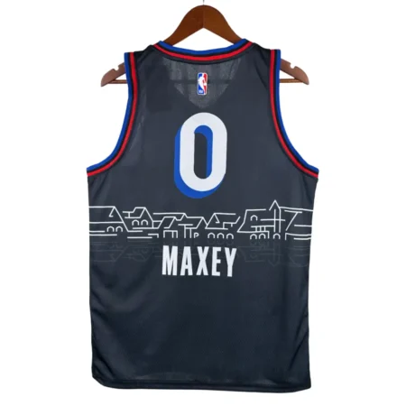 Regata NBA Swingman Philadelphia 76ers Azul Escura Maxey #0