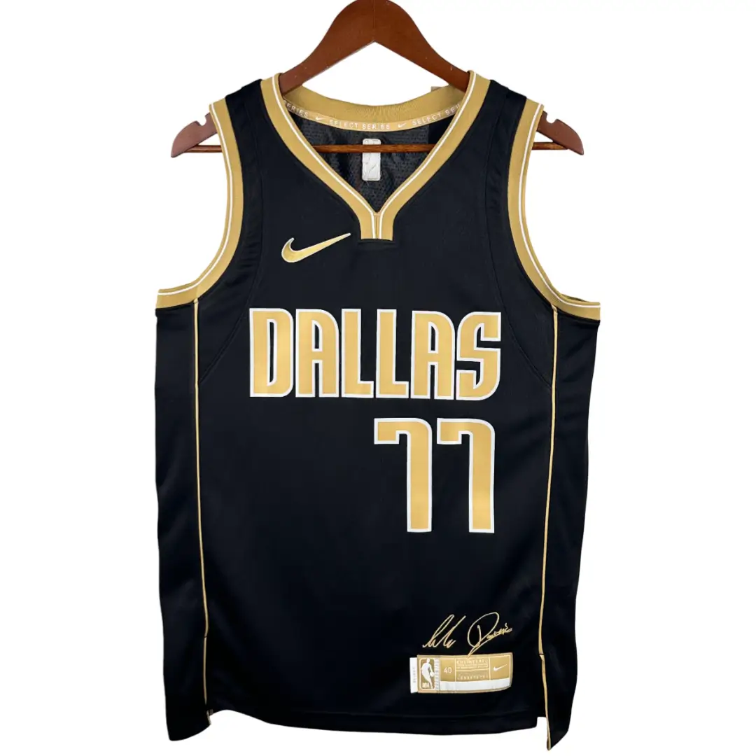 regata-nba-swingman-select-series-dallas-mavericks-preta-doncic-77- Regata NBA Swingman Select Series Dallas Mavericks Preta Doncic #77