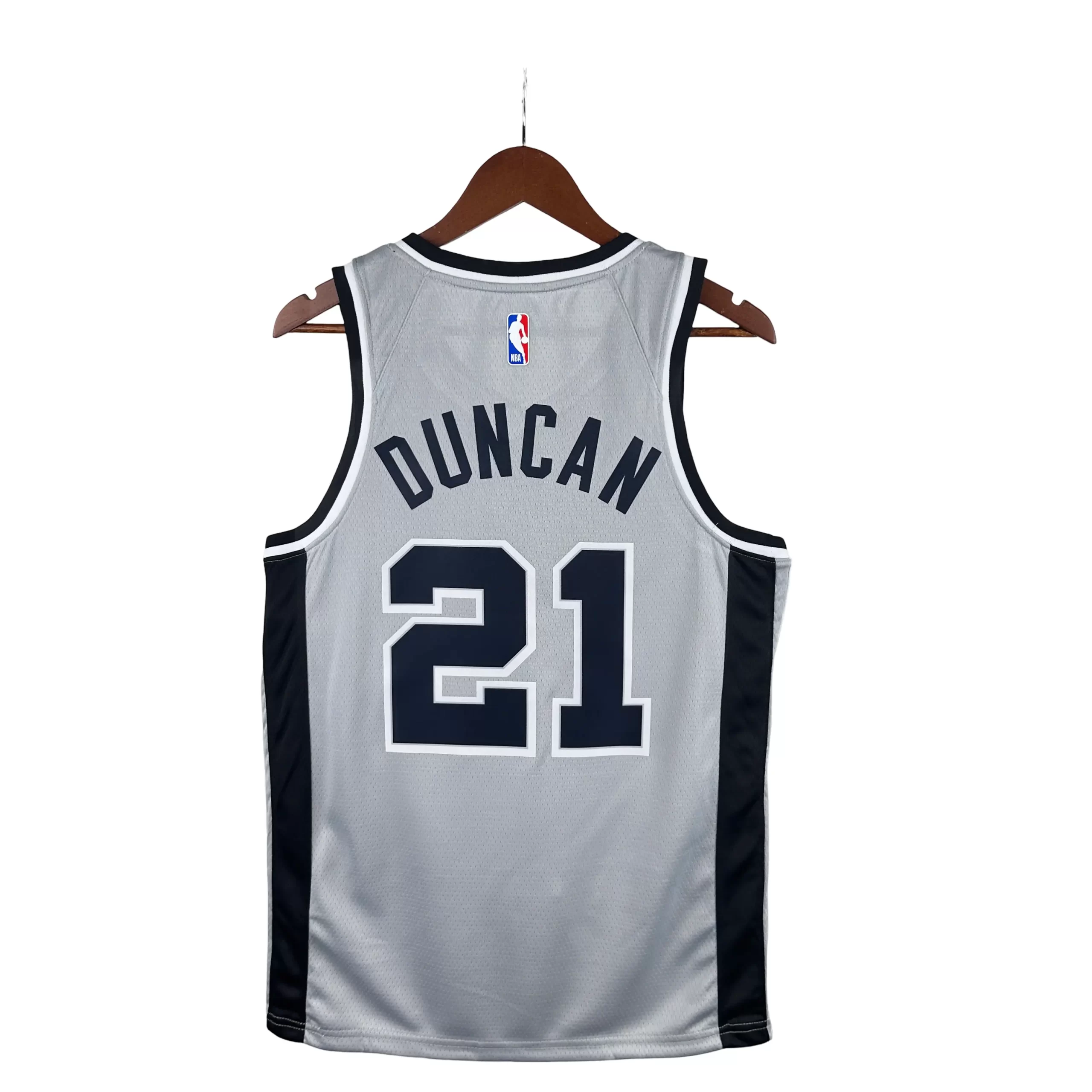regata-nba-swingman-statement-san-antonio-spurs-cinza-duncan-21- Regata NBA Swingman Statement San Antonio Spurs Cinza Duncan #21