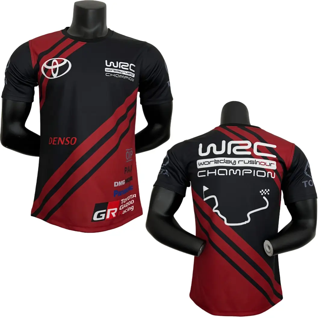 camisa-Toyota-Gazoo-Racing-preta-vermelha-2023-masculina Camisa Toyota Gazoo Racing Preta/Vermelha 2023 Masculina