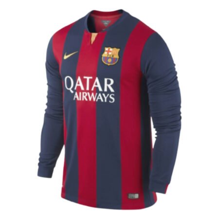 Camisa Barcelona Home Grená 2014/15 Manga Longa
