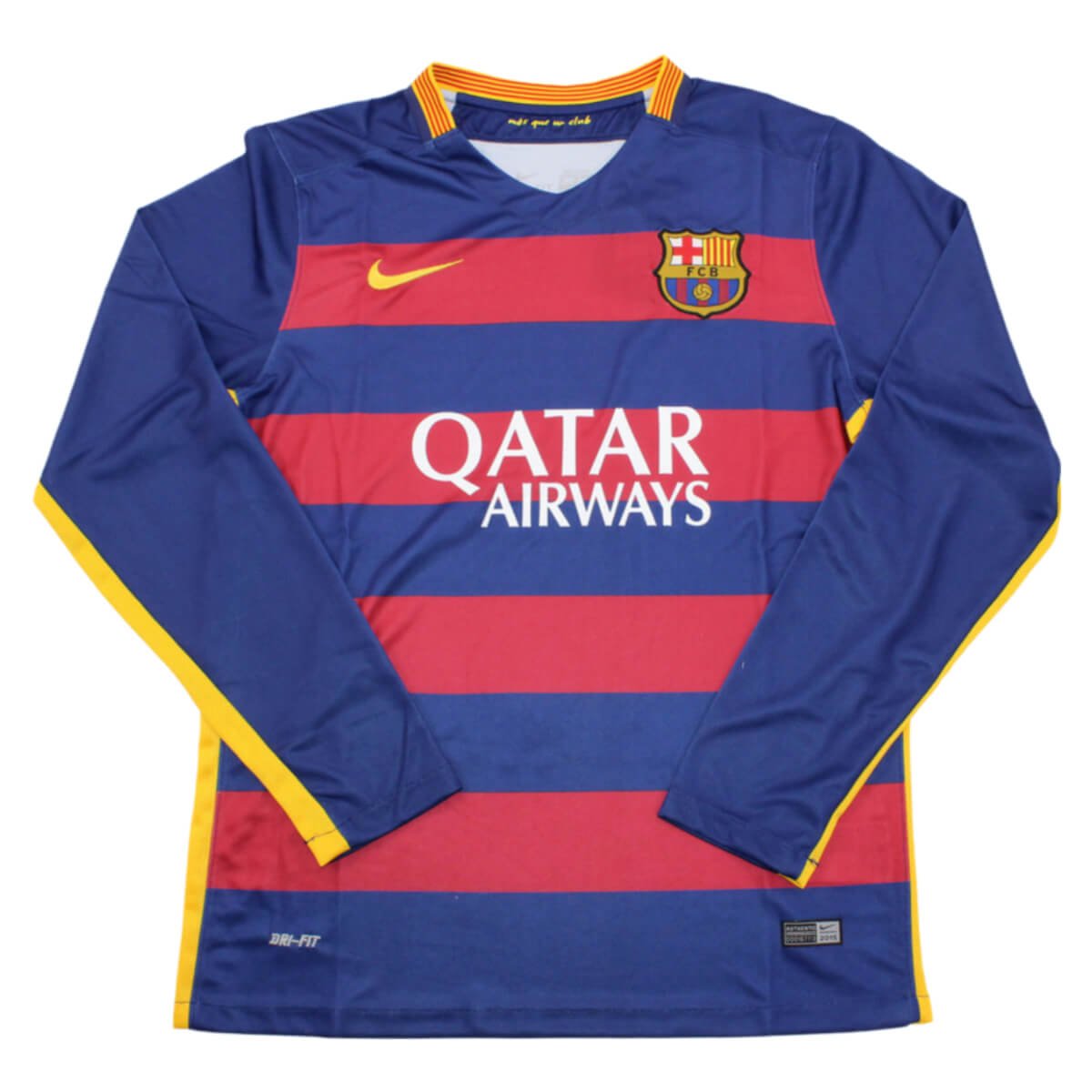 camisa-barcelona-home-2015-16-manga-longa-grena Camisa Barcelona Home Grená 2015/16 Manga Longa