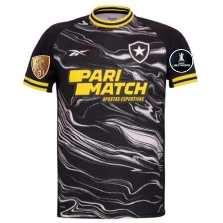 Camisa Botafogo Patch Libertadores Preta Quatro 2024 Masculina