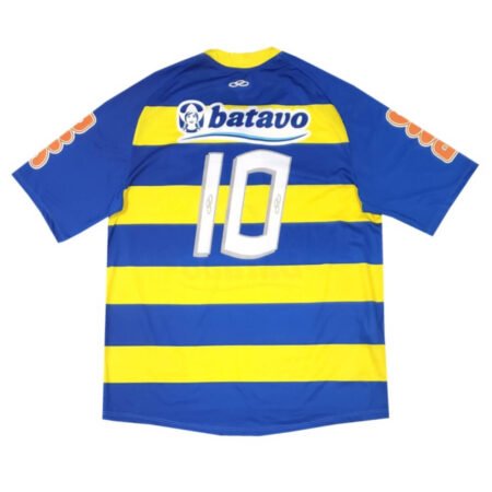 Camisa Flamengo 2010 Olimpikus Adriano #10 Batavo Amarela/Azul Masculina