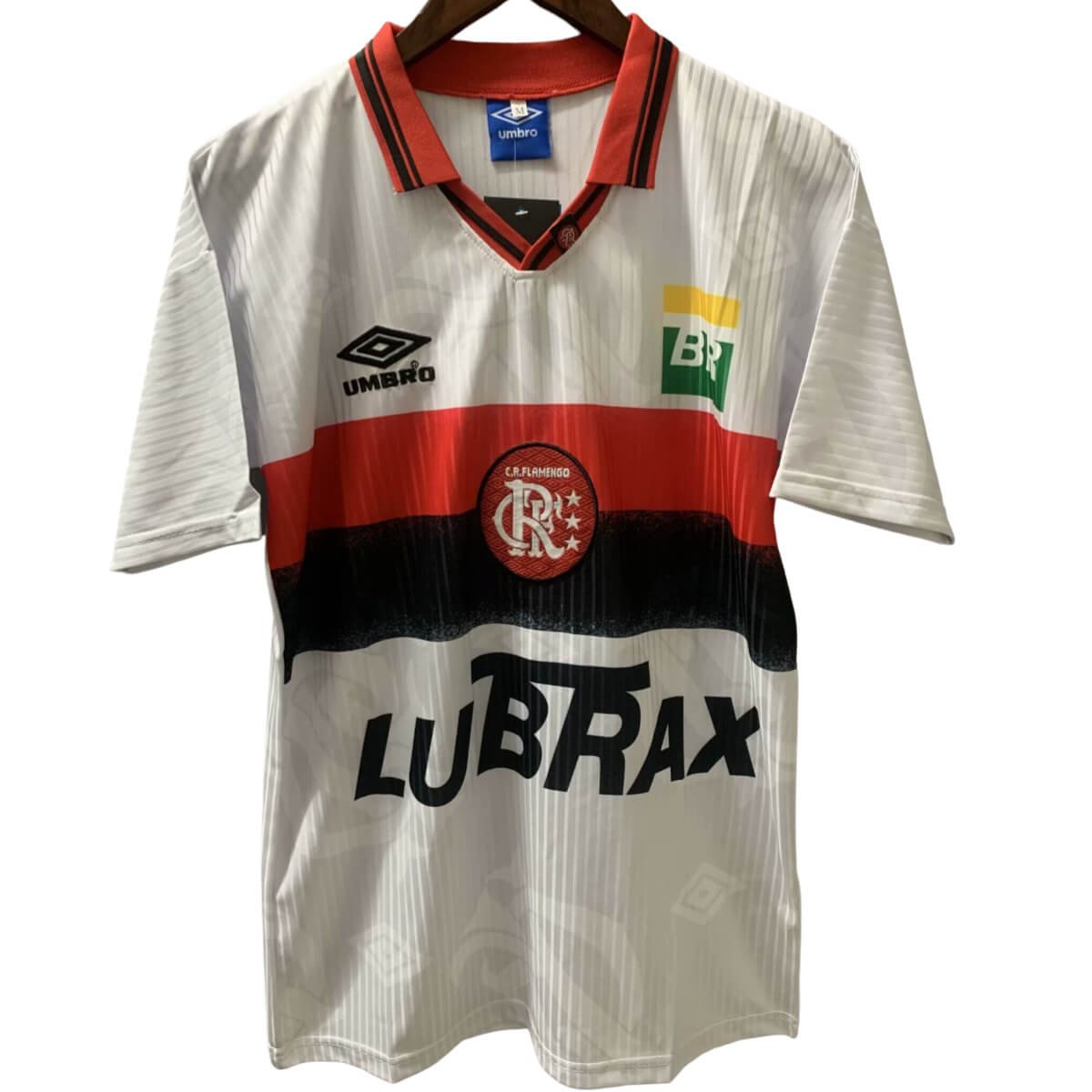 camisa-flamengo-branca-lubrax-1998 Camisa Flamengo 1998 Branca Lubrax Masculina