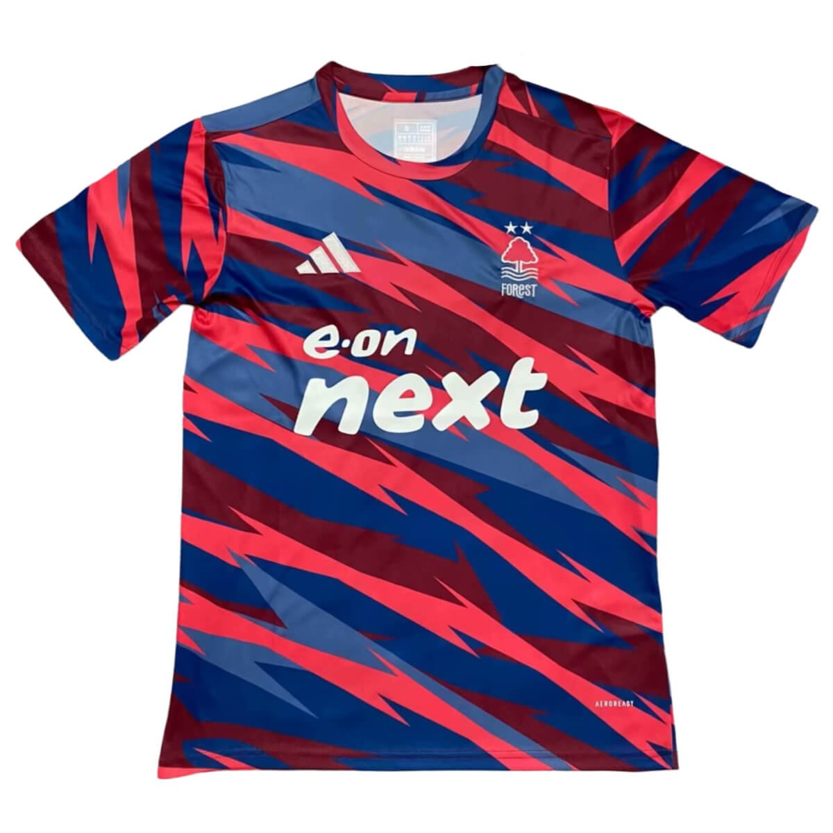 camisa-nottingham-forest-pre-jogo-vermelha-azul-2024-25-masculina Camisa Nottingham Forest Pré-Jogo Azul 2024/25 Masculina