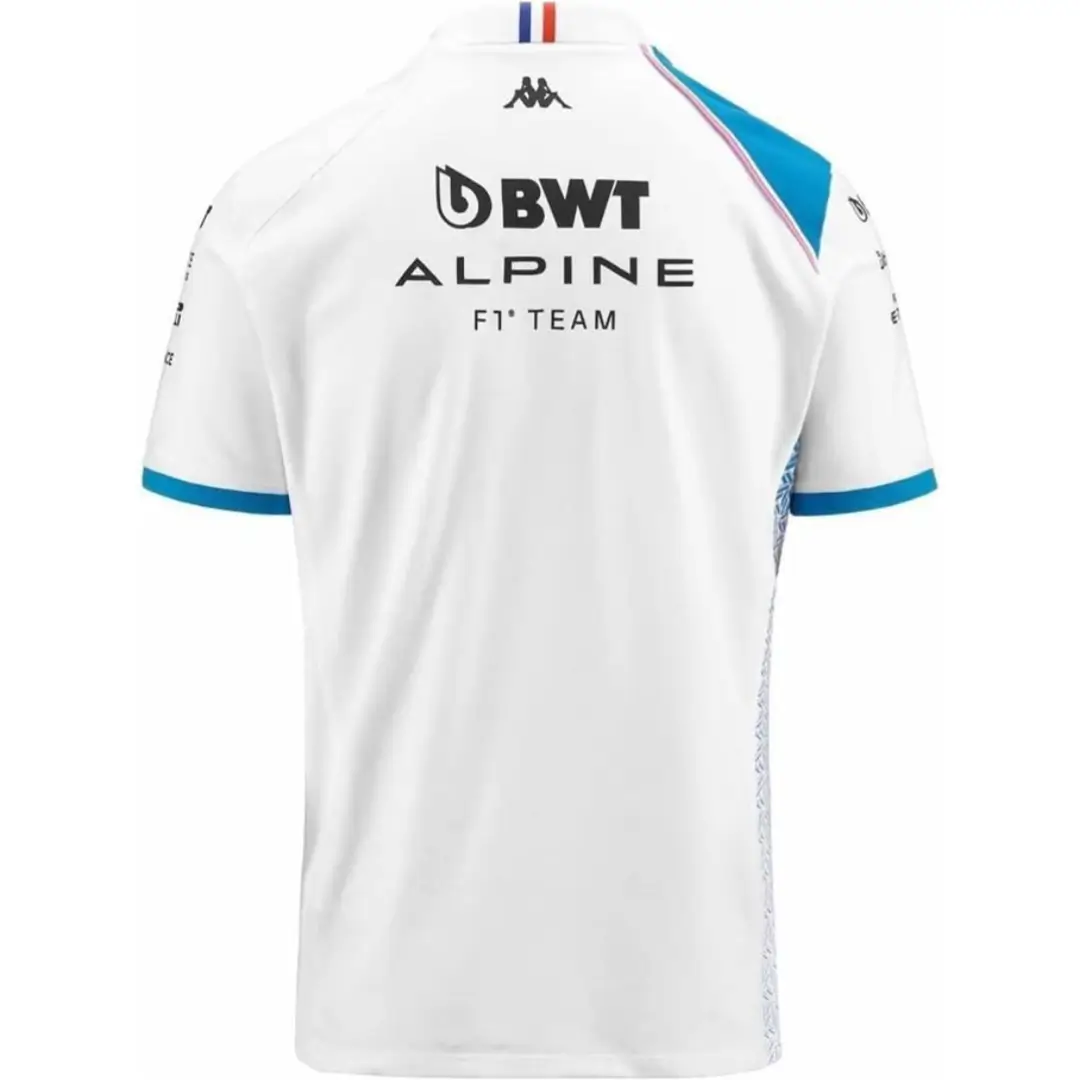 camisa-polo-alpine-team-f1-branca-2023-24-masculina- Camisa Polo Alpine Team F1 Branca 2023/24 Masculina