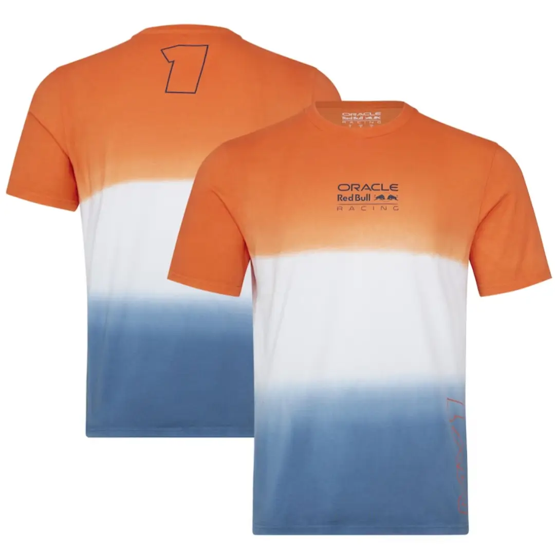 camisa-red-bull-racing-f1-max-vestappen-driver-laranja-azul-branca Camisa Red Bull Racing F1 Max Vestappen Driver Laranja/Branca Masculina