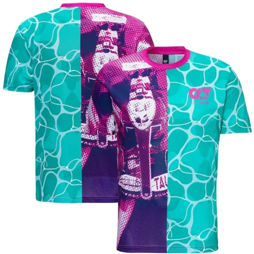 camisa-scudeira-alphatauri-miami-gp-especial-azul-2023-24-masculina Camisa Scuderia Alphatauri F1 Miami GP Especial Azul 2023