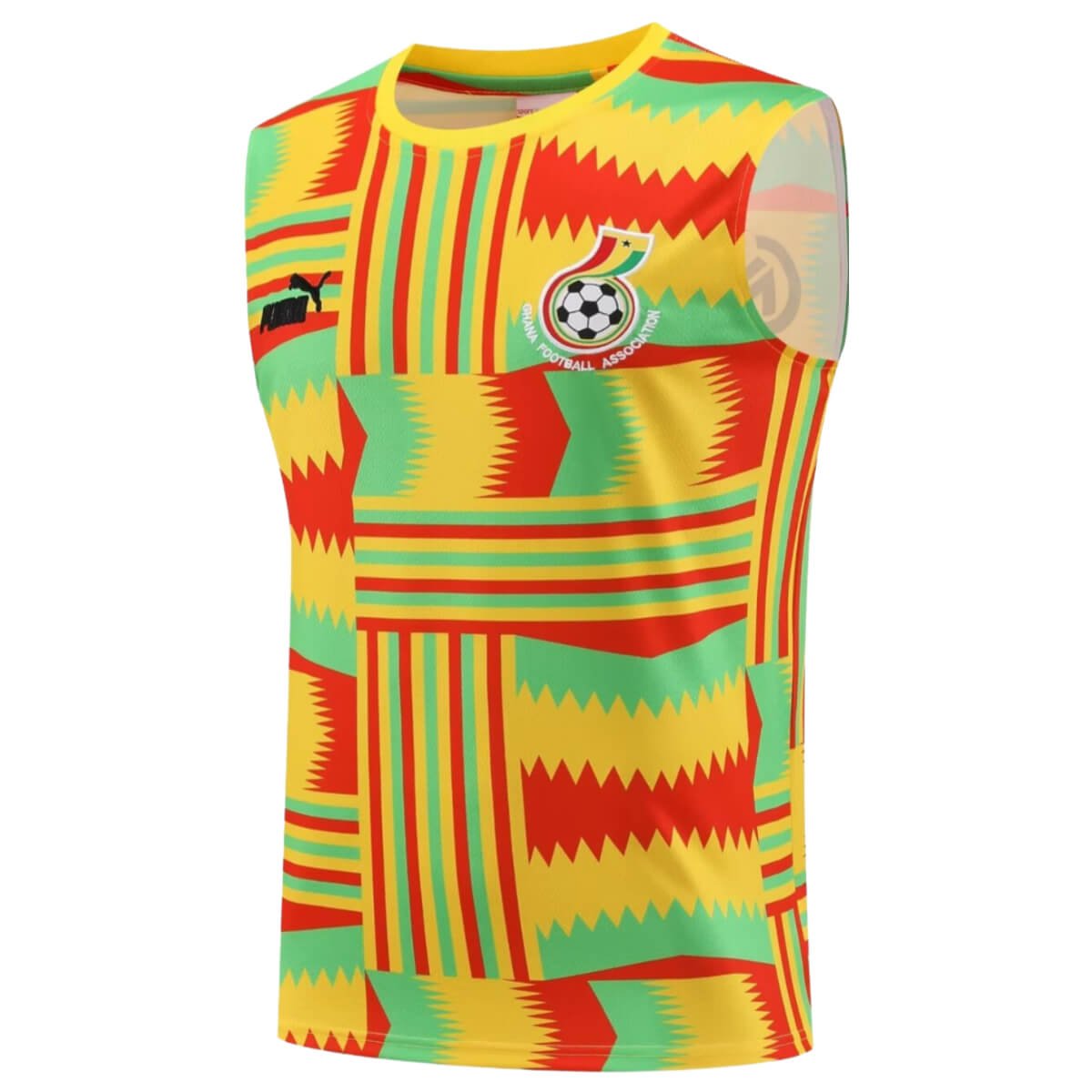 camisa-selecao-da-gana-amarela-regata-2024-25-masculina Regata Seleção de Gana Amarela Treino 2024/25 Masculina