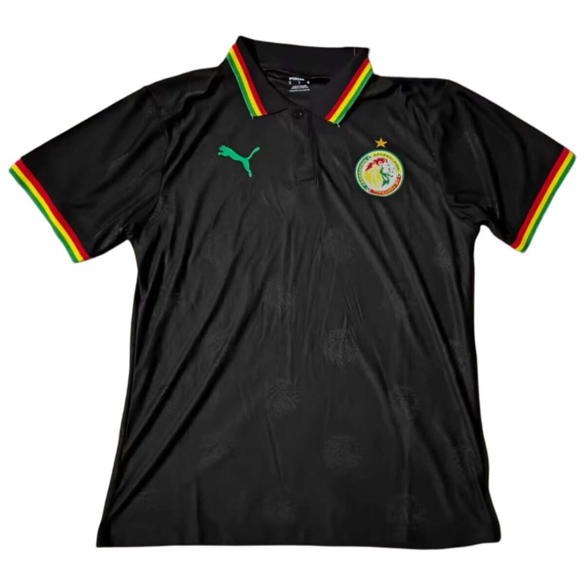 camisa-selecao-da-gana-preta-polo-2024-25-masculina Camisa Seleção de Gana Polo Preta 2024/25 Masculina